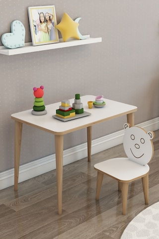 Moniev Wini Çocuk Oyun Etkinlik Çalışma Masası 45x69 Beyaz