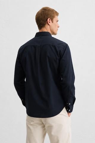 UCLA Tyson Siyah Nakışlı %100 Pamuk Poplin Standard Fit Erkek Gömlek