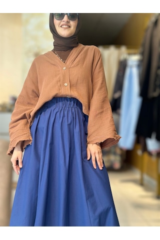 Poplin Etek Lacivert Lacivert