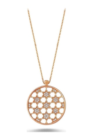 Yıldız Model Beyaz Zirkon Taşlı Hayalet Kolye (498564583)