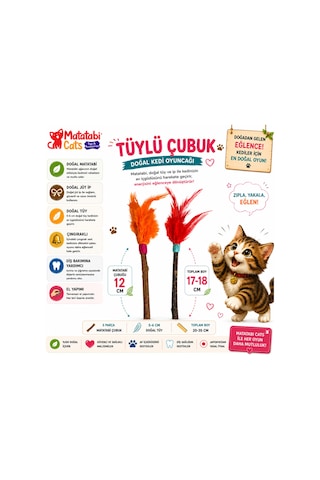 Matatabi Cats Tüylü Doğal Kedi Çiğneme Çubuğu, Kedi Oyuncağı 1 Adet Kedi Otu Değildir