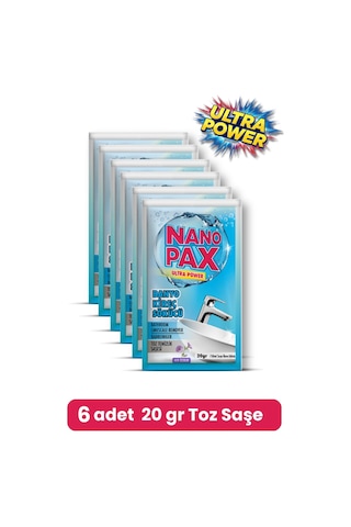 NanoPax Banyo Kireç Sökücü Toz Temizlik Saşesi 6 x 20 G