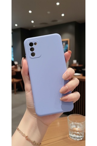Samsung Galaxy A02s Uyumlu İçi Kadife Kamera Korumalı Renkli Silikon Kılıf
