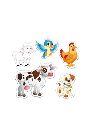 Çiftlik Hayvanları Puzzle, Çok Renkli Ve Eğitici Oyun Seti