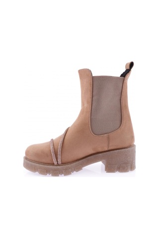 Dgn Md1563 Kadin Silver Taşli Strech Detayli Bot Nude Süet