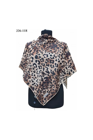 Moonscarfs Moonscarf Leopar Desenli Soft Pamuk Eşarp 336-118 Çok Renkli