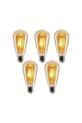 Edison St64 Flamanlı Rustik 4w Dekoratif Led Ampul 5'li Vintage