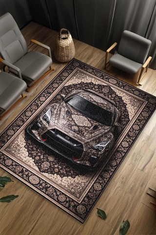 Nissan Gt-r Araba Desenli Halı Dijital Baskı Yıkanabilir Kaymaz Taban Leke Tutmaz Çok Renkli6