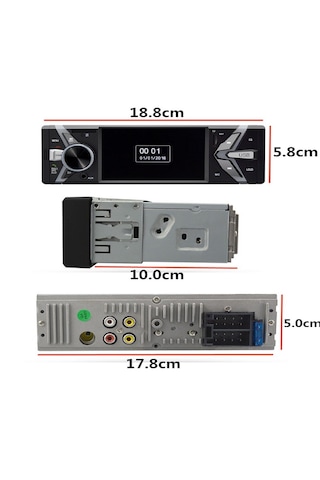 4.1 İnç Dokunmatik Ekranlı Oto Teyp - Mp5 Çalar - Bluetooth / Usb / Sd / Aux / Geri Görüş Kamerası Hediyeli