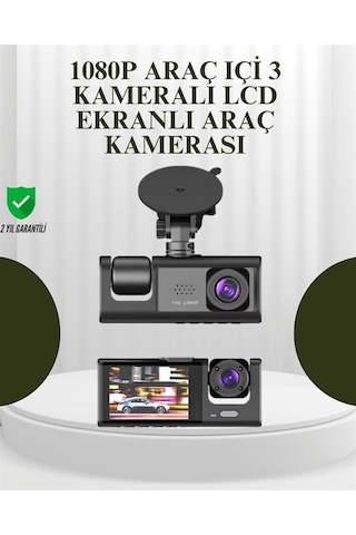 G-sensörlü 3'lü Kayıtlı Araç Kamerası 38331252