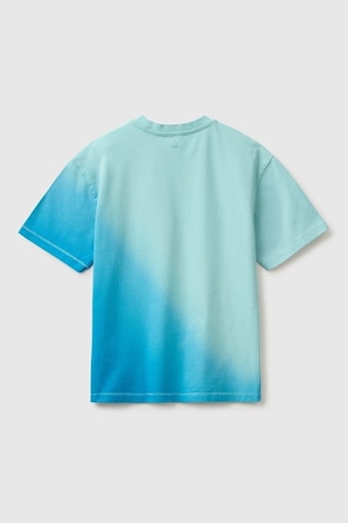 United Colors Of Benetton Erkek Çocuk Turkuaz Mix Önü Baskı Detaylı Bisiklet Yaka T-shirt 6-14 Yaş -2856