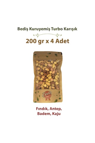 Bediş Naturel Turbo Karışık 200 Gr X 4 Adet 200 G