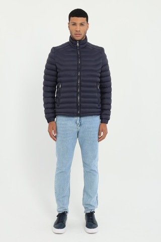 Dufy Lacivert Kapitone Slim Fit Erkek Mont-25286 Lacivert