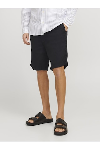 Jack & Jones Erkek Keten Karışımlı Şort - Jaiden - 12274968 Black