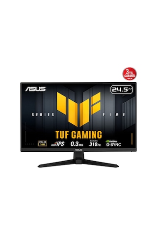 Asus Tuf Gamıng Vg259qmr5a 24,5" 0.3ms, 310hz, Full Hd, Dp, 2xhdmı, Hoparlör, Fast Ips Led, Elm