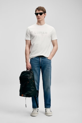 Lufian Oscar Modern Grafik Erkek T-shirt 111020280 Ekru