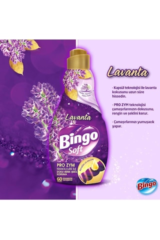 Bingo Konsantre Çamaşır Yumuşatıcısı Lavanta 2 x 1440 ML
