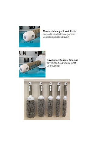 53 mm - Lom1314 Extra Uzun Gövde Salon Tipi Termal Fön Saç Fırças