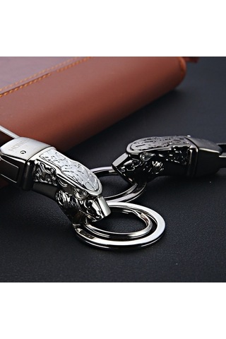 Tongxida Parlak Gümüş Metal Araba Anahtarlık, Şık Ve Dayanıklı