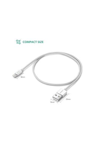 Ugreen Lightning To Usb-a Mfi Sertifikalı Hızlı Şarj Kablosu 2 M Beyaz