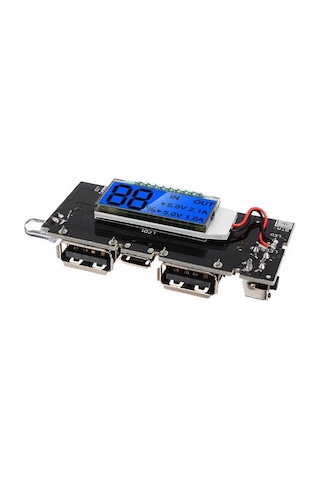 Powerbank Devresi Lcd Ekranlı 5v 1a Dual Usb Çıkış Micro Usb Giriş Lityum Lion 18650 Pil Şarj Mobil