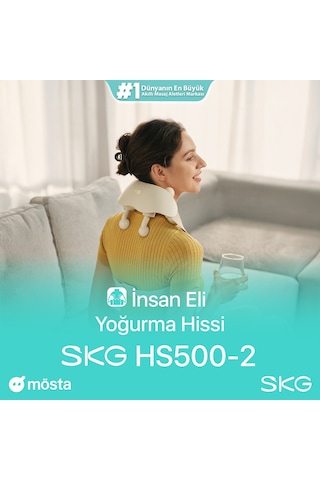 SKG Hs500-2 Boyun Ve Omuz Masaj Aleti Shiatsu Masaj Terapisi Derin Rahatlama, Yoğurma Hissiyatı Bej