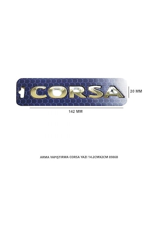 Opel Corsa Arma Bagaj Yazısı Yapıştırma 14.2cmx2cm 8986b