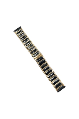 Samsung Uyumlu Galaxy Watch 46mm 22mm Seramik Metal Frm Kordon Siyah-gold