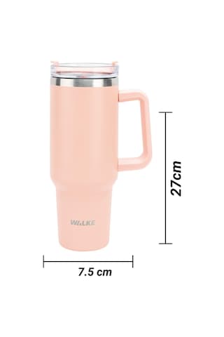 Walke Luxury Pipetli Bardak Termos 1.2 Litre Pembe