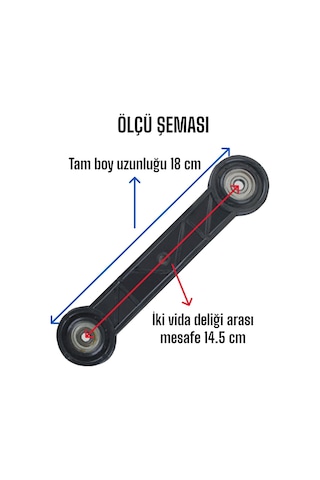2 Adet Beşik Sallama Aparatı Siyah 14.5 Cm