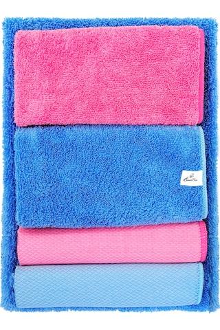 SmartBee Premium Mikrofiber Ev Temizlik Paketi Mavi - Pembe