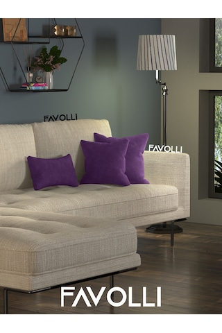 Br Favolli Kadife Dokulu Erik Moru Kırlent Kılıfı Dream Serisi Punch Için Uygun Gizli Fermuar Erik Moru