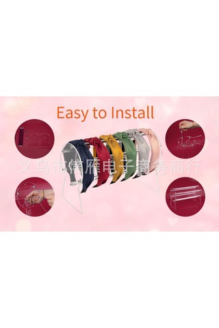 Geekyou Akrilik Şeffaf Saç Aksesuarı Depolama Rafı - Saç Bandı, Şapka, Bilezik, Çıtçıt Düzenleyici Ve Gösterici Gümüş