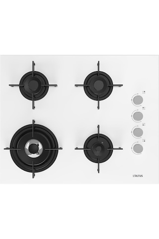 Altus 321 W - 189 DW - 535 W Beyaz Cam Ankastre Set + Türk Kahve Makinesi