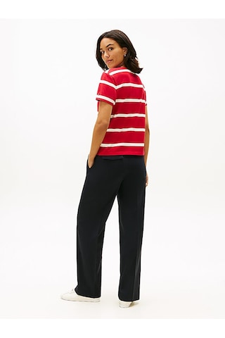 Tommy Hilfiger Th Scrıpt Reg C-nk Ss Tee Kadın Kırmızı T-shirt - Ww0ww47809