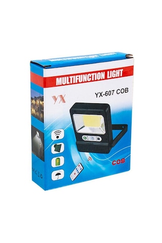 Yx-607 Cob Ledli Solar Panelli Hareket Sensörlü Çok Fonksiyonlu Lamba Belirtilmemis