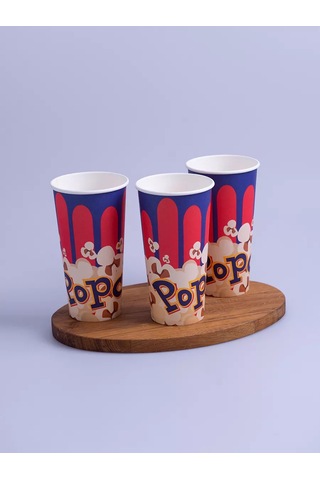 Kinomarket Kâğıt Patlamış Mısır Bardakları 600 Ml 80 Adet 243509900 Mavi