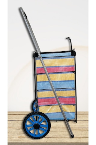 Safir Serisi - Kalın Telli Pazar Arabası - Katlanabilir, Tekerlekli, Alışveriş, Market Arabası