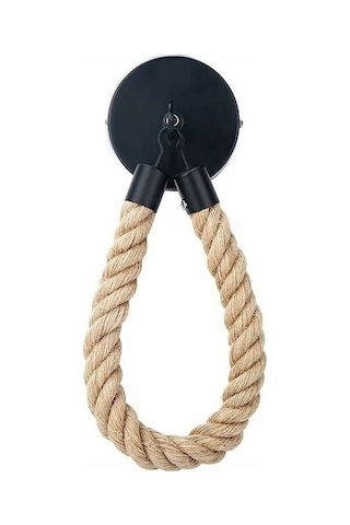 Novahub Tuvalet Kağıdı Tutucu Halatlı Duvara Montajlı, Dayanıklı Jüt Ve Metal, Dekoratif Tuvalet Kağıtlığı Askısı Diğer