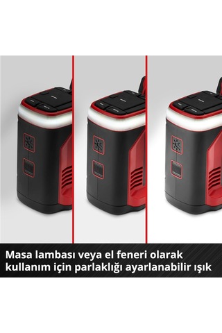Te-es 18/150/1 Li-c + Tc-cl 18/1800 Li + Tc-sr 18 Li Bt Akülü Enerji İstasyonu, Projektör Ve Hoparlör Seti 4,0 Ah