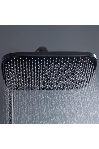 Piyano Gri Robot Tepe Duş Seti Yağmur Tepe Banyo 4 Tuşlu Batarya Dahil Antrasit Duş Seti Antrasit