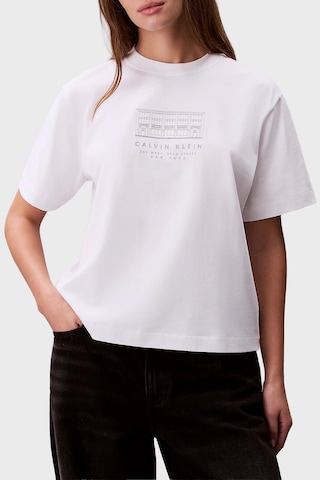 Calvin Klein Bayan T Shirt Lv047f806g Yaf Beyaz BEYAZ