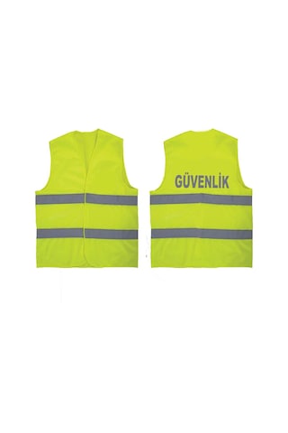 AskerVadisi Güvenlik Yazılı Sarı Renkektörlü İkaz Yeleği x 3 Adet AskerVadisi Güvenlik Yazılı Sarı Renkektörlü İkaz Yeleği x 3 Adet