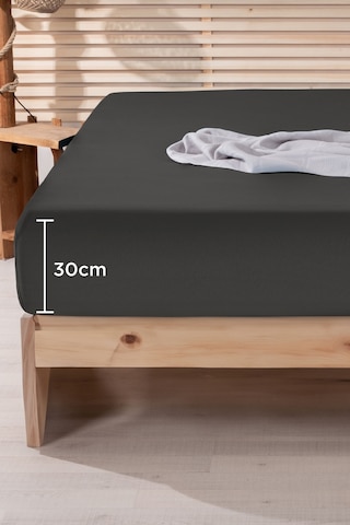 Nordqueen %100 Pamuk 160x200 Çift Kişilik Lastikli Çarşaf Antrasi
