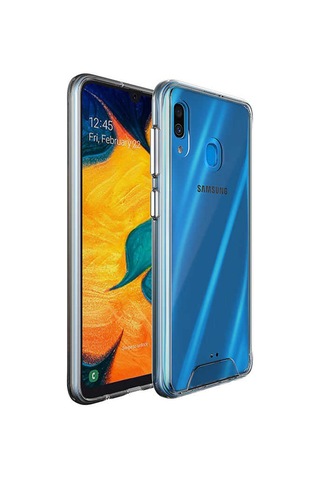 Samsung Uyumlu Galaxy A20 Kılıf Zore Gard Silikon Renksiz