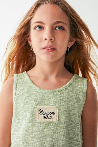 Xo Kids U Yakalı Askılı Kollu Lastik Belli Kız Çocuk Bluz 8-14 Yaş 36303 Yeşil