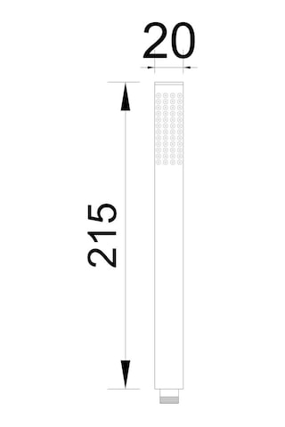 Fause El Duş Başlığı Pirinç Metal Oval Altın Ke101-G Altın