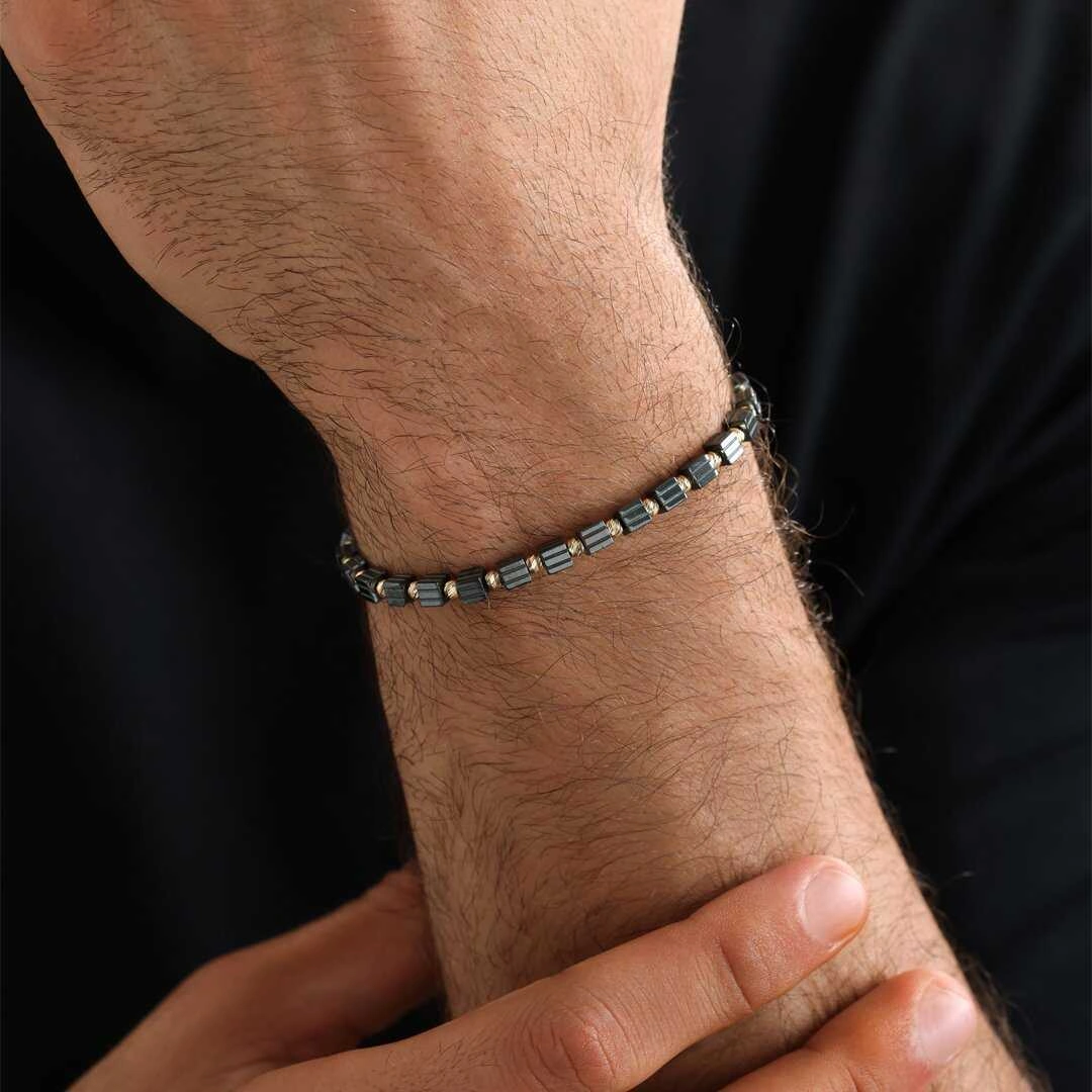 Kapsül Onix Taşı İpli Erkek Bileklik 12926580