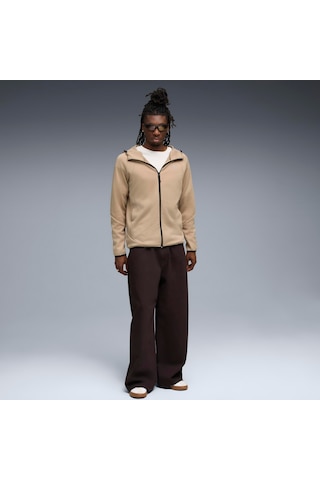 Puma Evostrıpe Warm Fz Hoodie Erkek Yetişkin Ceket Kahverengi