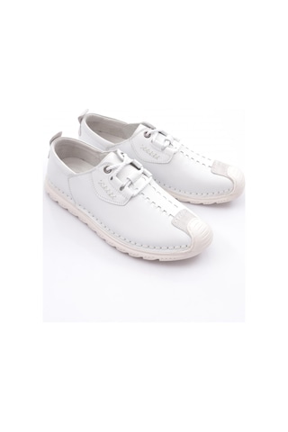 Dgn 9860 Erkek Dikiş Detayli Sneaker Ayakkabi 9860-2505-R3267 Beyaz